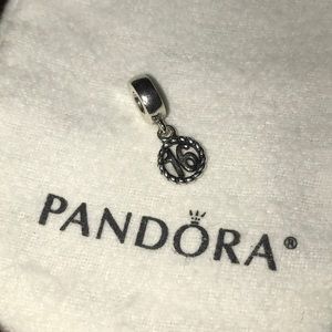 AUTHENTIC Retired Pandora Dangling “16” Charm